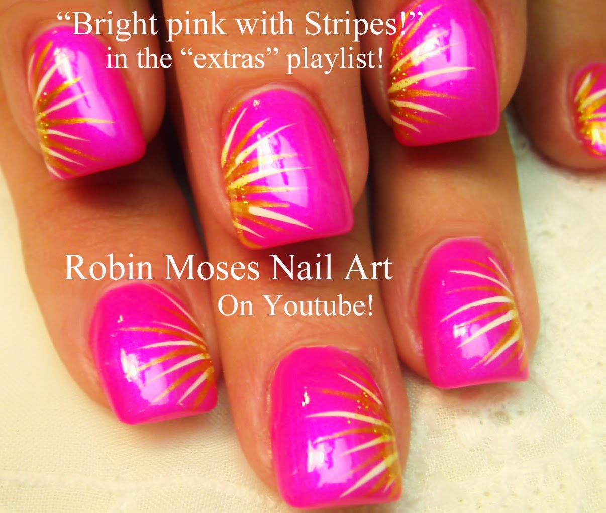 Robin Moses Nail Art "stripe nails" "stripe nail art" "blue nails