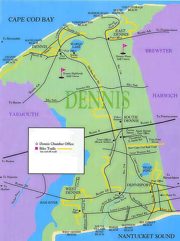 Map Of Dennisport Cape Cod
