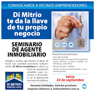Inmobiliaria Di Mitrio lanza en Septiembre el 11º Seminario de Agente Inmobiliario