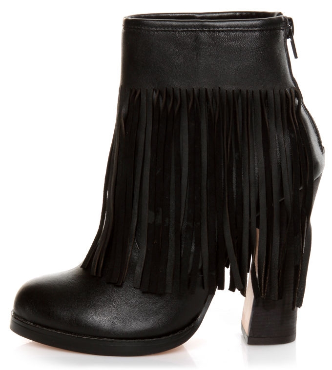 Shoe of the Day N.Y.L.A. Gravano Leather Fringe Bootie SHOEOGRAPHY
