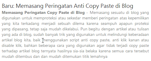 Memasang Peringatan Anti Copy Paste di Blog Memasang Peringatan Anti Copy Paste di Blog