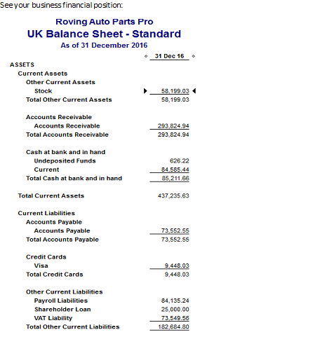 balance sheet template quickbooks
