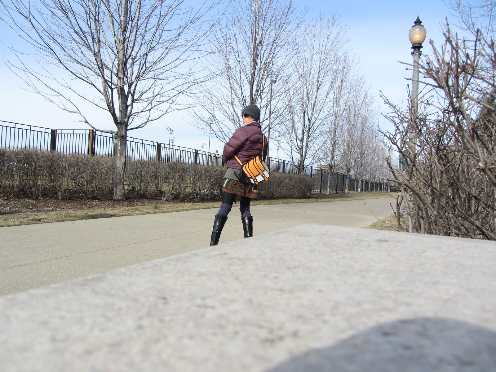 the unencumbered woman The World's Longest Sock, and the Grooviest Bag