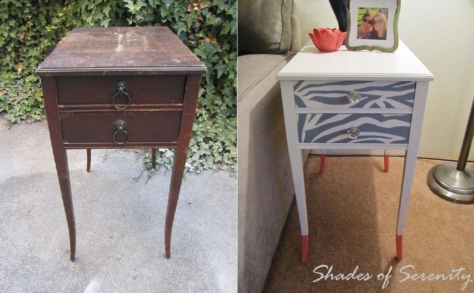 Shades of Serenity Zebra Print Table