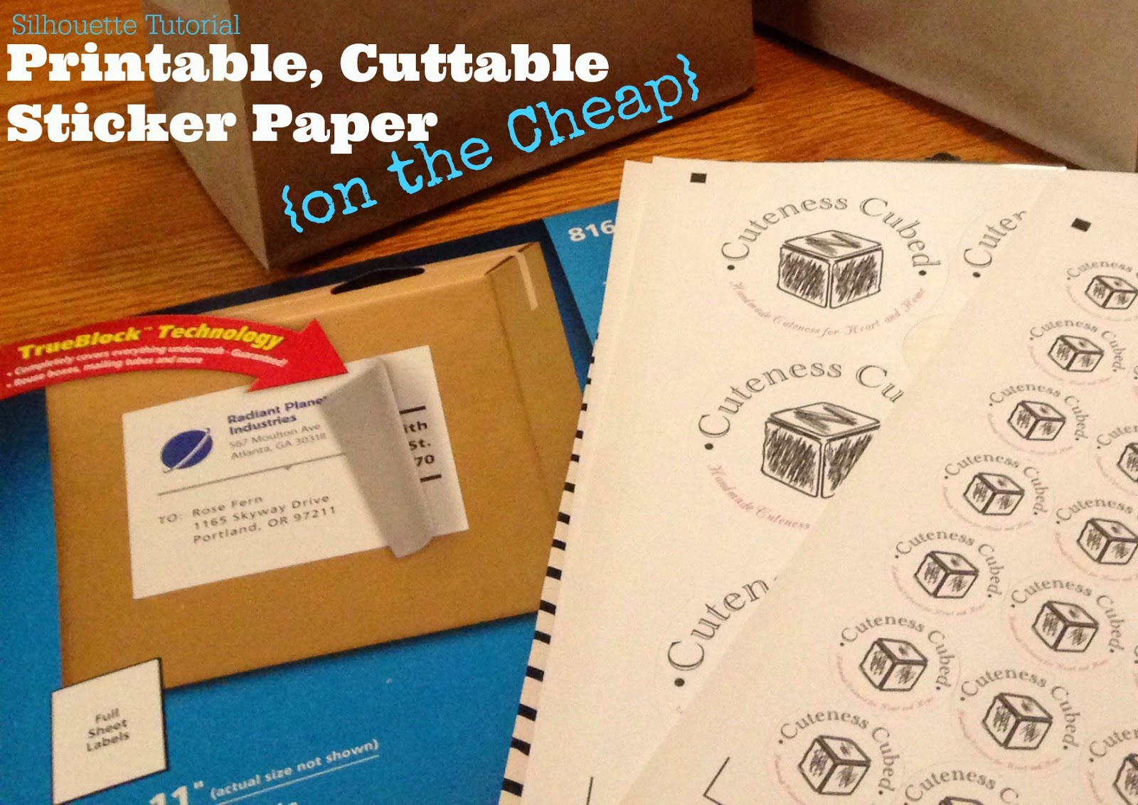 silhouette white sticker paper alternative on the cheap