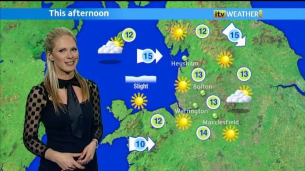 UK Regional News Caps Jo Blythe ITV Granada Weather