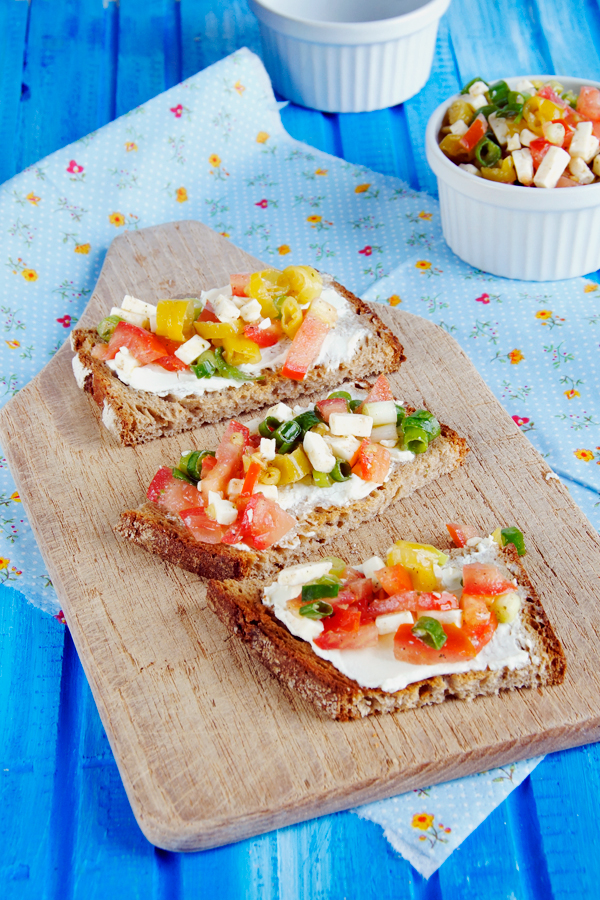 Picknick-Rezept Vorspeise, Schnitten mit Salat