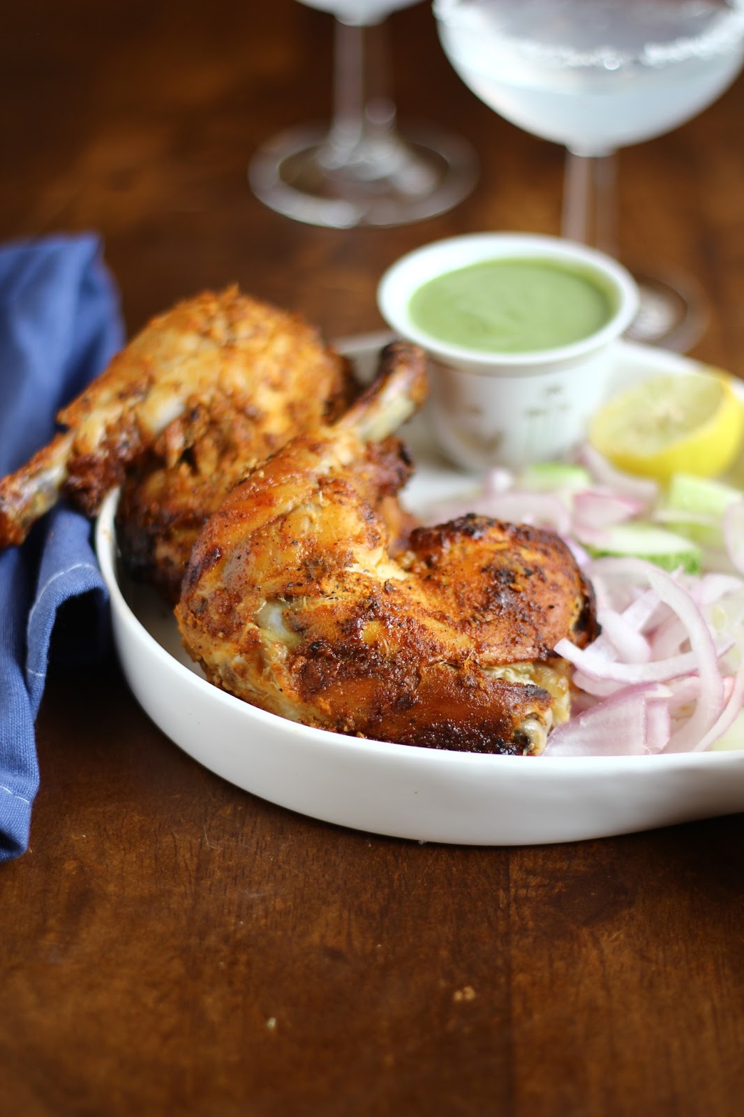 A Bit of This and A Bit of That Tandoori Chicken with Coriander Dip