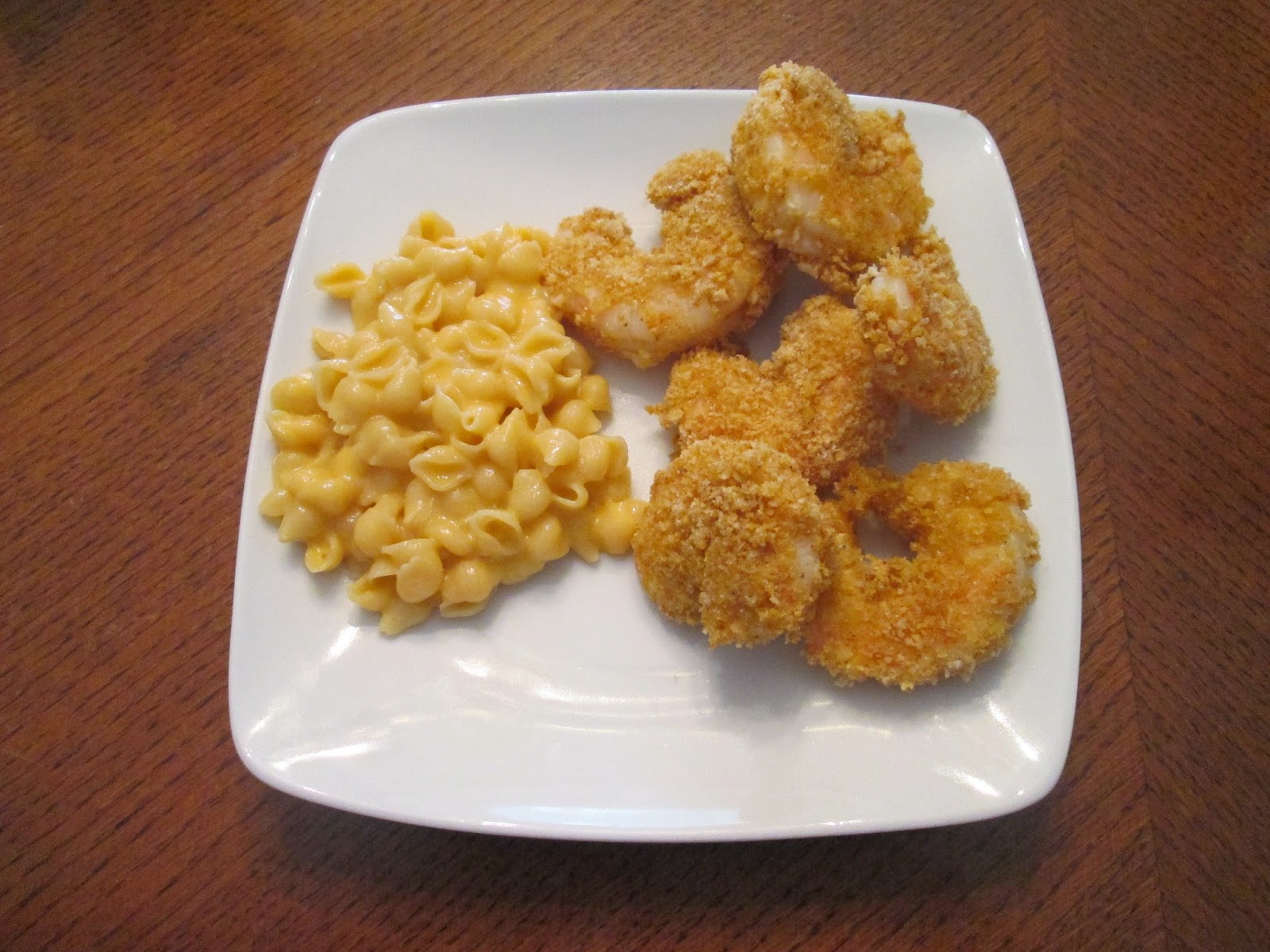 Diab2Cook Panko Crusted Baked Shrimp w/ Mac and Cheese