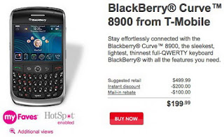 T-Mobile BlackBerry Curve 8900 in the US