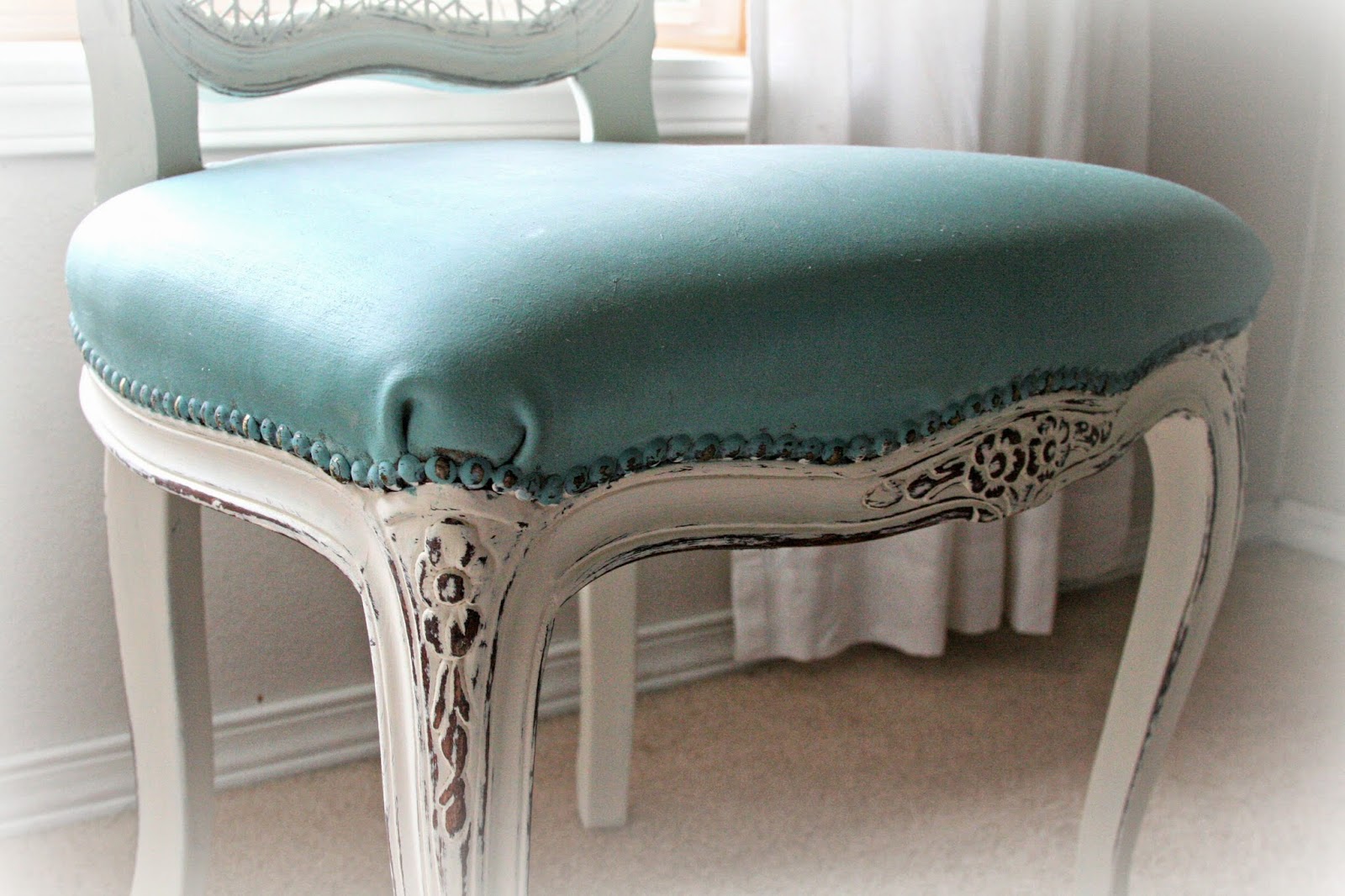 For the love of white Painting a chair Upholstery and all