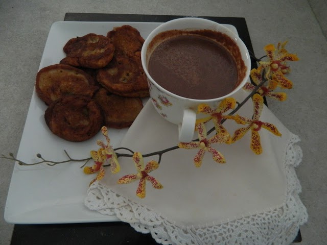 Caribbean Tea Time " Cocoa Tea and Banana Fritters