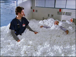 A room full of cotton balls