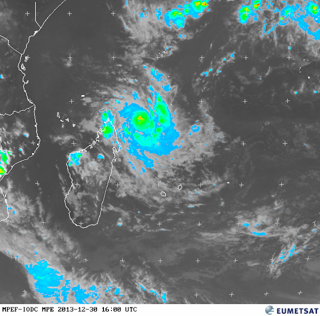 Image satellite du cyclone tropical intense Béjisa