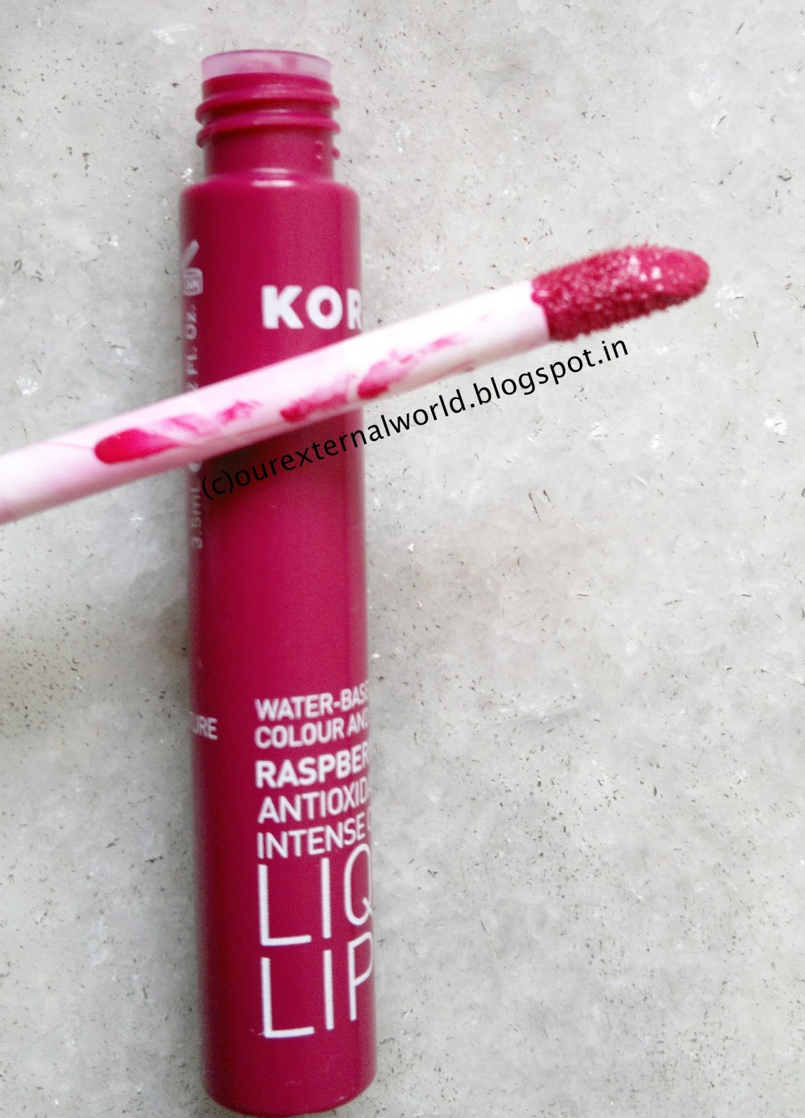 Korres Raspberry Antioxidant Liquid Lipstick Shade 28 Review and Swatches