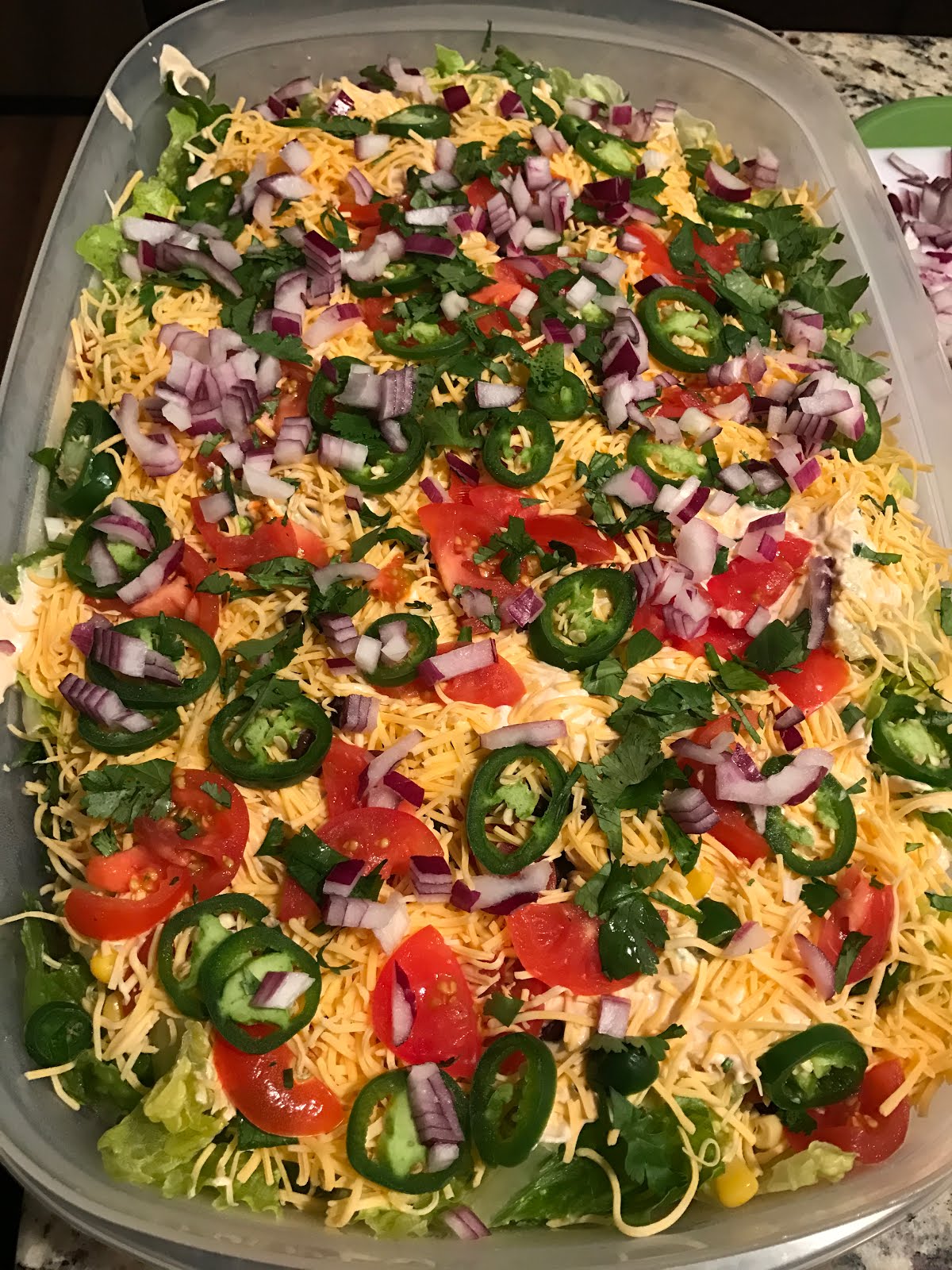 Make-Ahead Layered Taco Salad