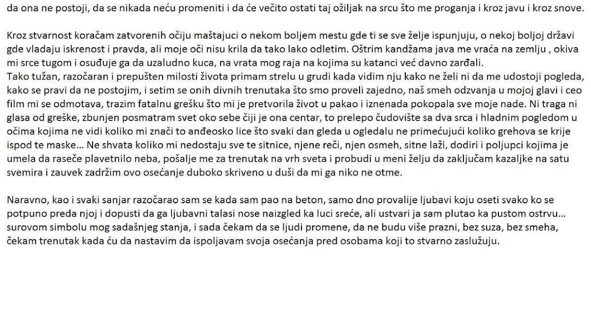 Sastav Nesudjena ljubav Sastav Pismeni Sastav iz srpskog