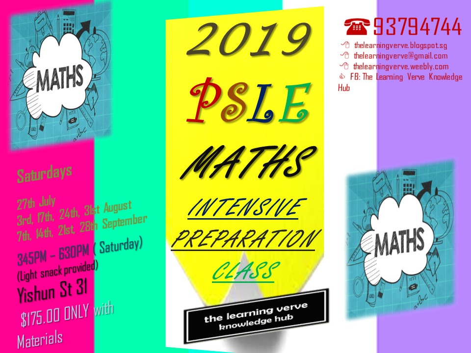 2019 Maths PSLE intensive class