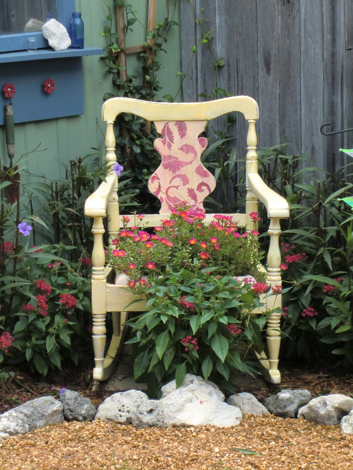 Shabby Glam Rocking Chair Planter Curbside Find!