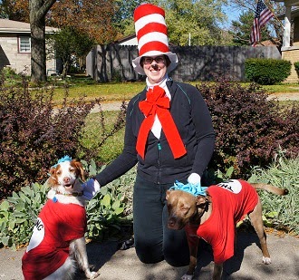 Dot, Taco and I dressed for Halloween 2014