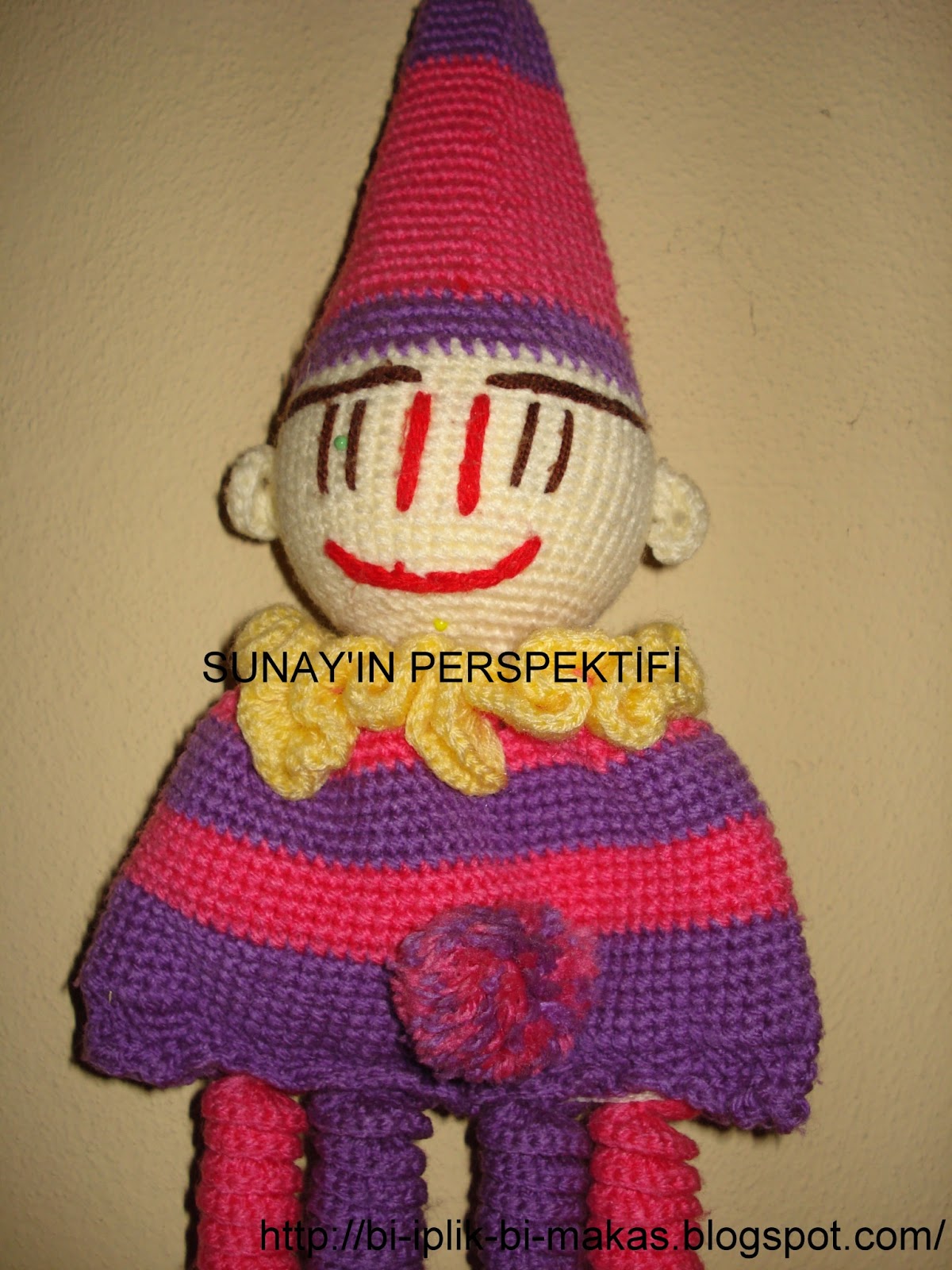 Sunay�ın Perspektifi TIĞ ÖRGÜ PALYAÇO BEBEK YAPIMI