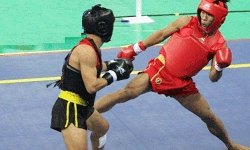 VĐV Wushu Bùi Trường Giang và tấm HCB quý giá VĐV Wushu Bùi Trường Giang và tấm HCB quý giá