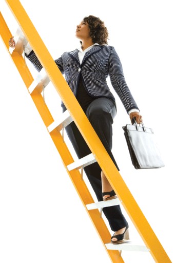 up the ladder