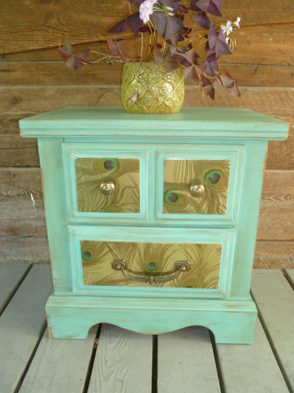 Peacock Inspired Side Table