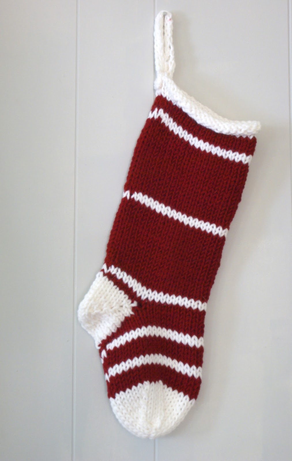 as i said yesterday i was knitting a new christmas stocking for my etsy store and here it is whatcha think i love the classic design and color deep red - White Knit Christmas Stockings as i said yesterday i was knitting a new christmas stocking for my etsy store and here it is whatcha think i love the classic design and color deep red - White Knit Christmas Stockings