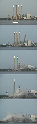 The 4 Sisters smokestacks go down