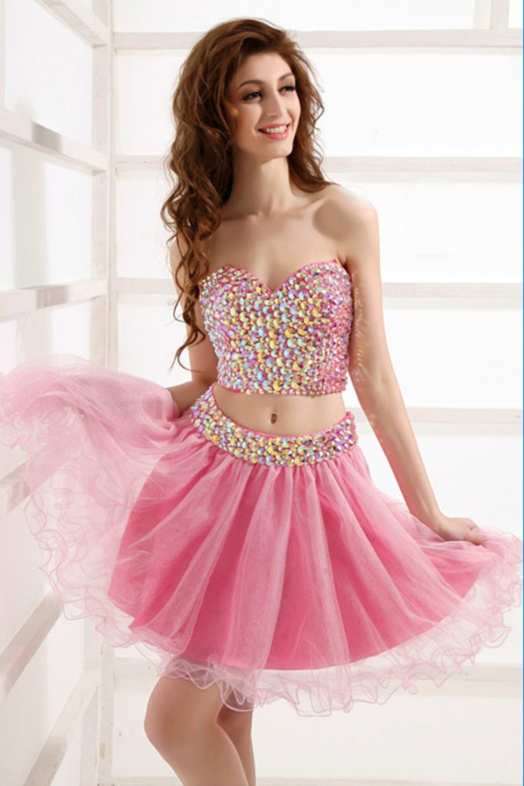 UK fashion style Sale 2015 Fashion Two Pieces Short/Mini Prom