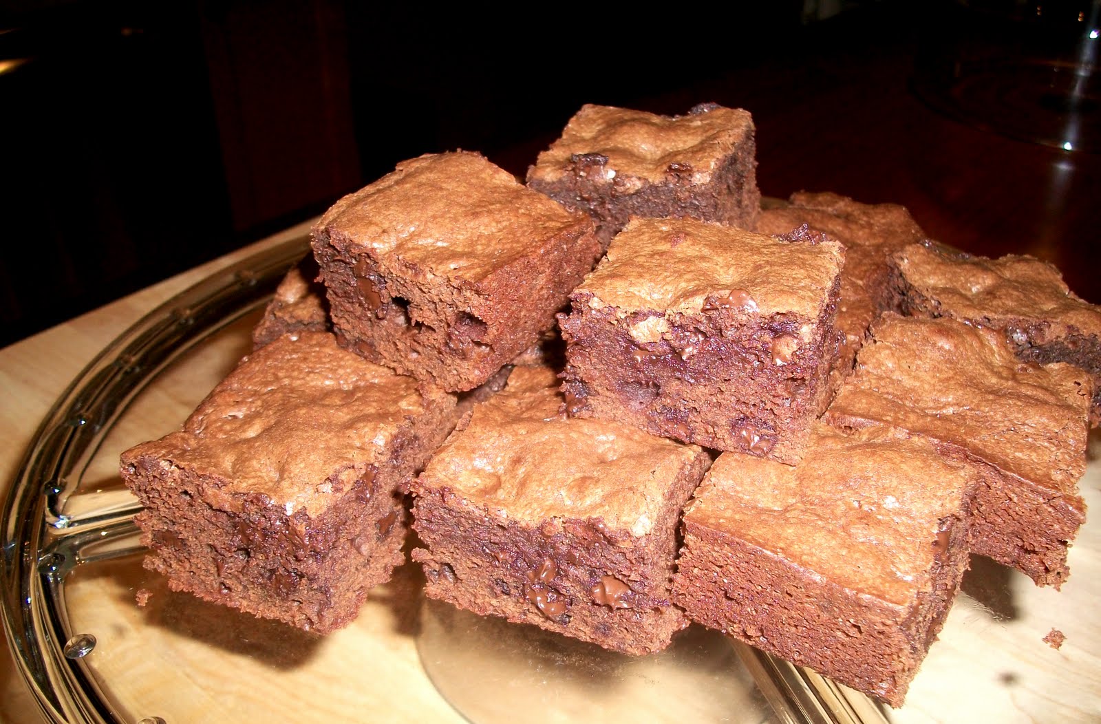 Lemon Drop Fudge Brownies with Chocolate Chips