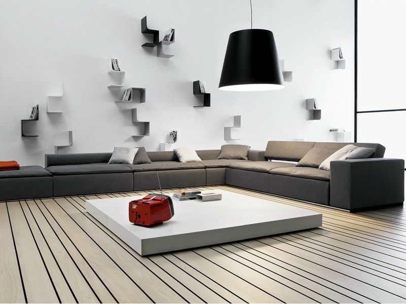 10 Salas con sofás color gris - Salas con estilo