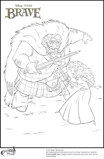 princess merida and king fergus coloring pages