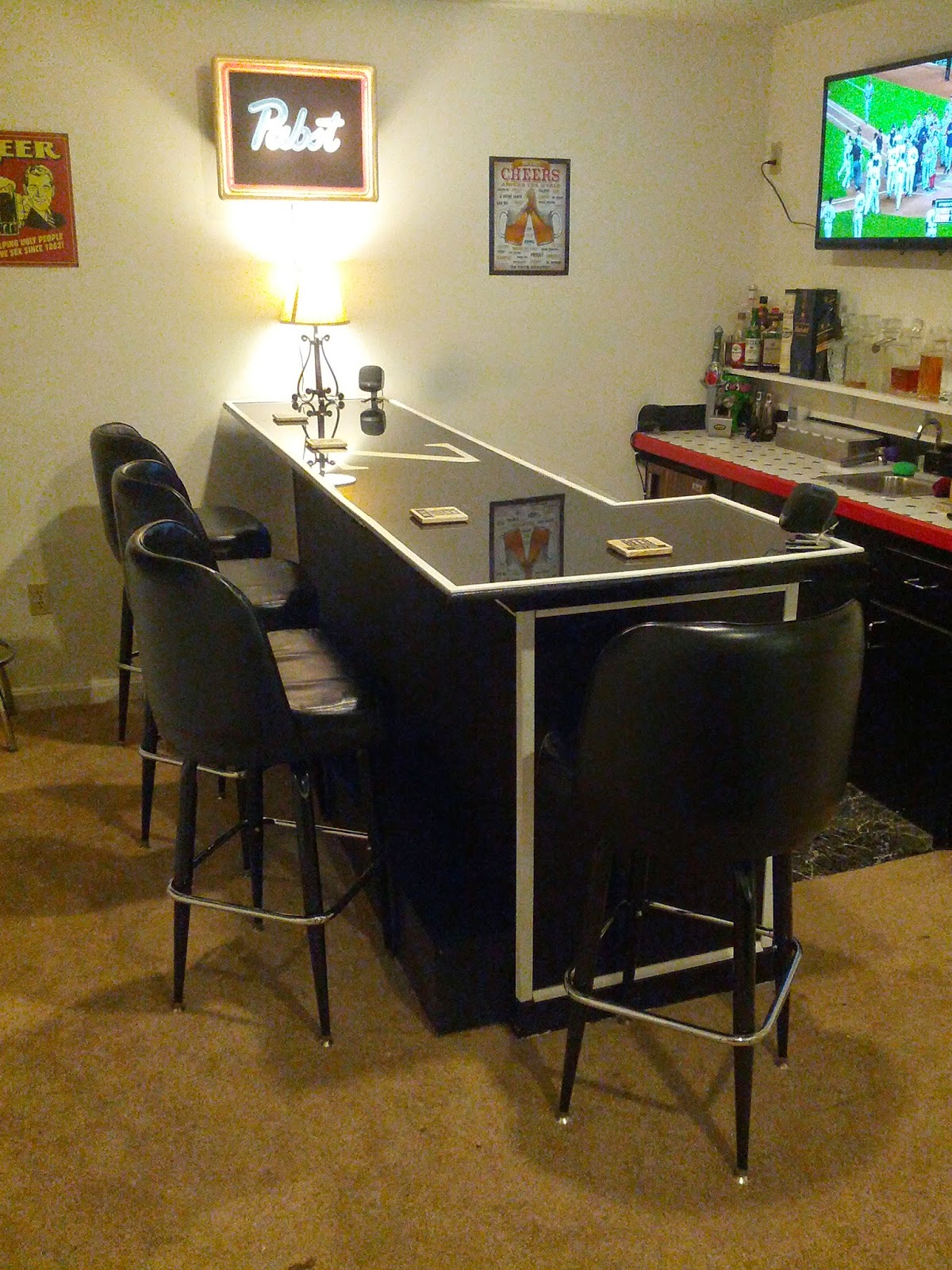 DIY Home Bar Foot Rest