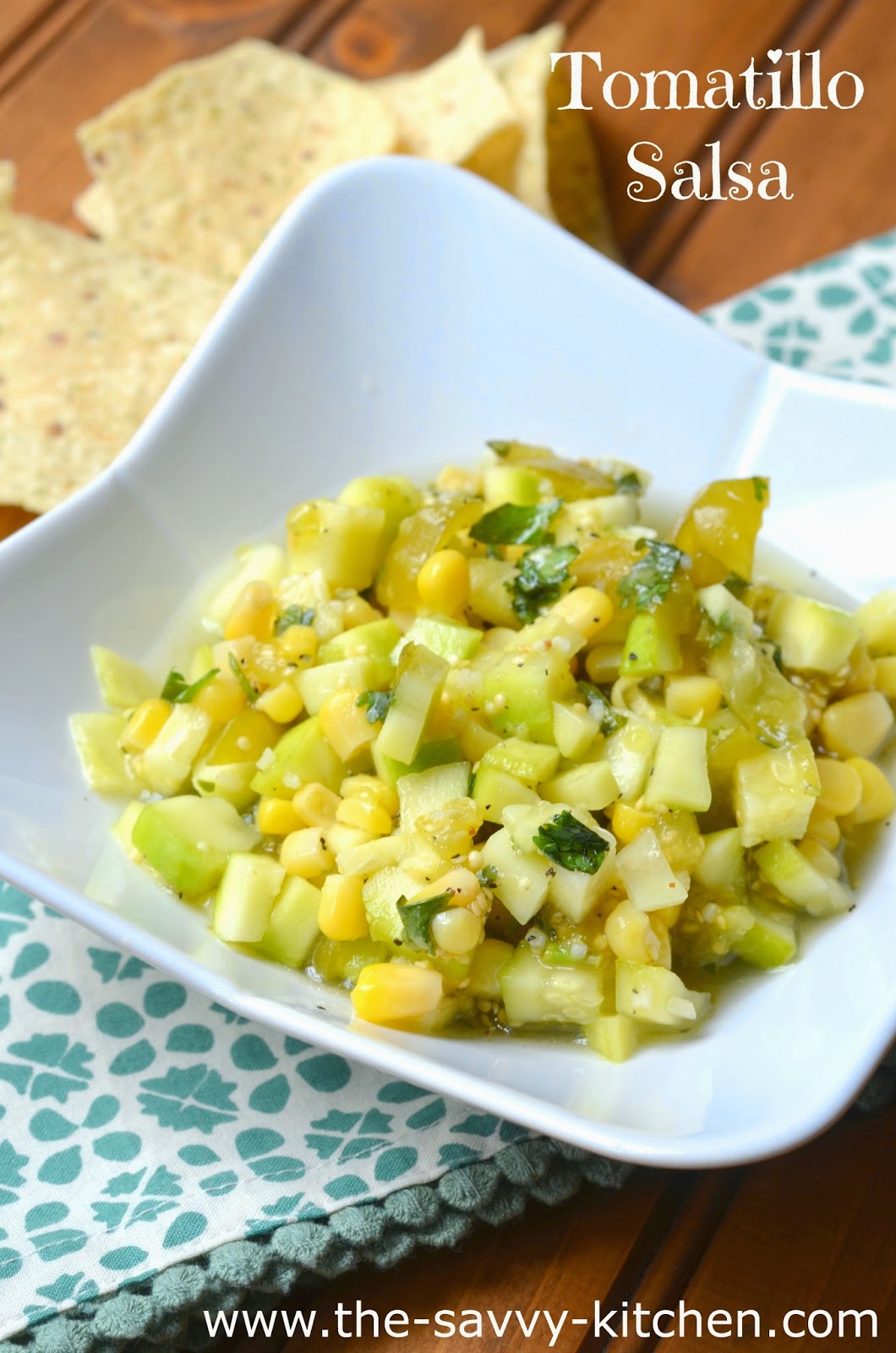 The Savvy Kitchen Tomatillo Salsa