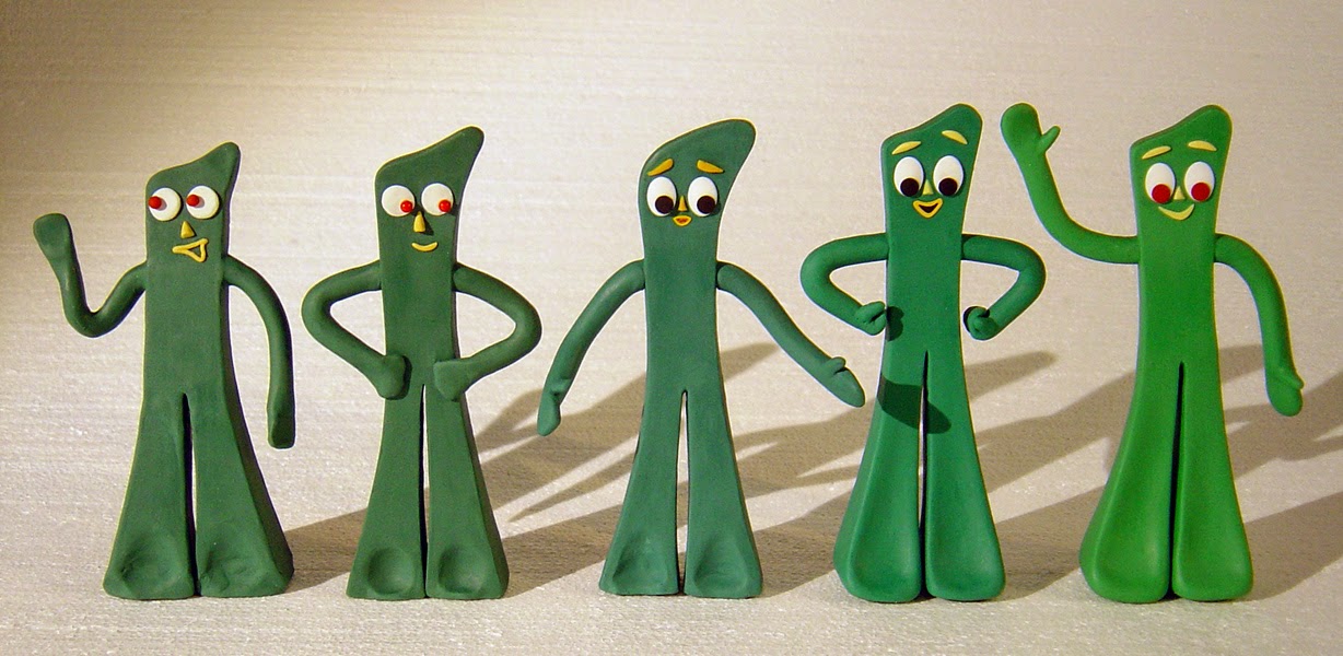Ever Ready Gumby and friends with some cactus humor.
