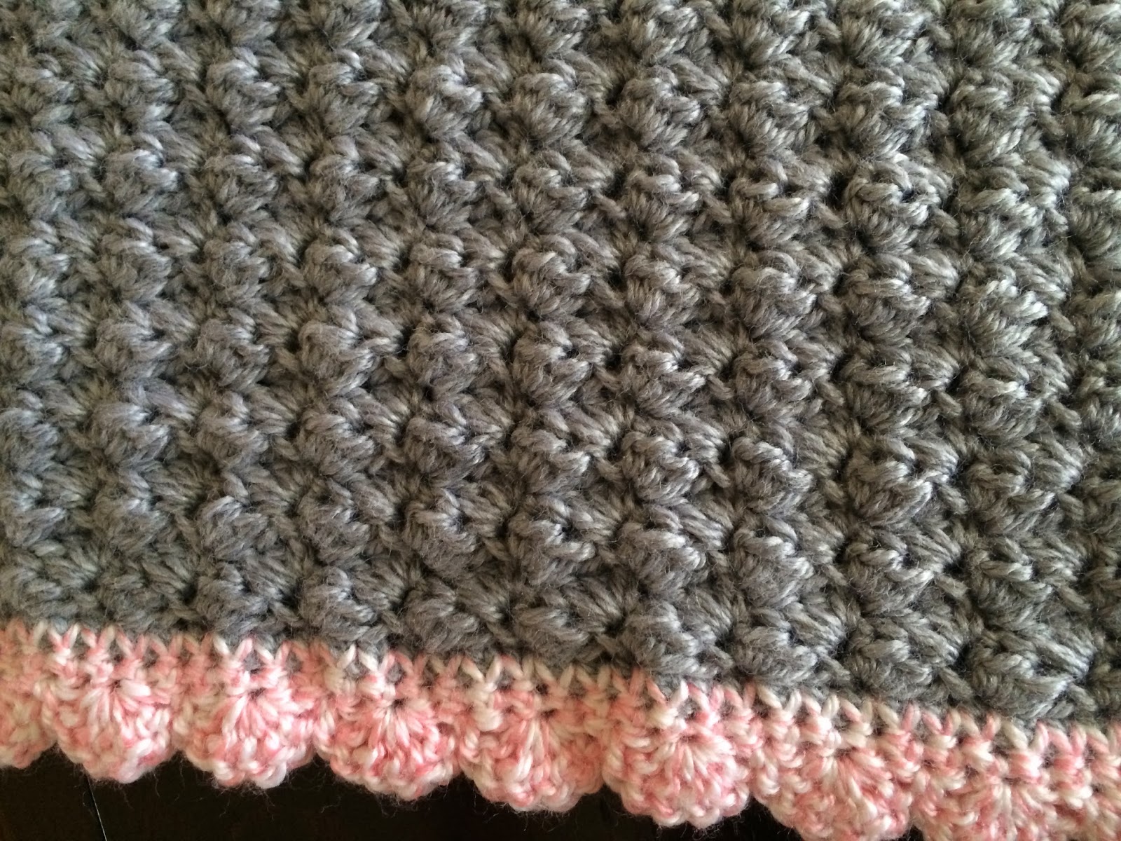 ... !: Crochet Baby Car Seat Blanket In Shell Stitch With Shell Edging
