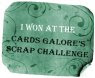 Won at Cards Galore scrap challenge