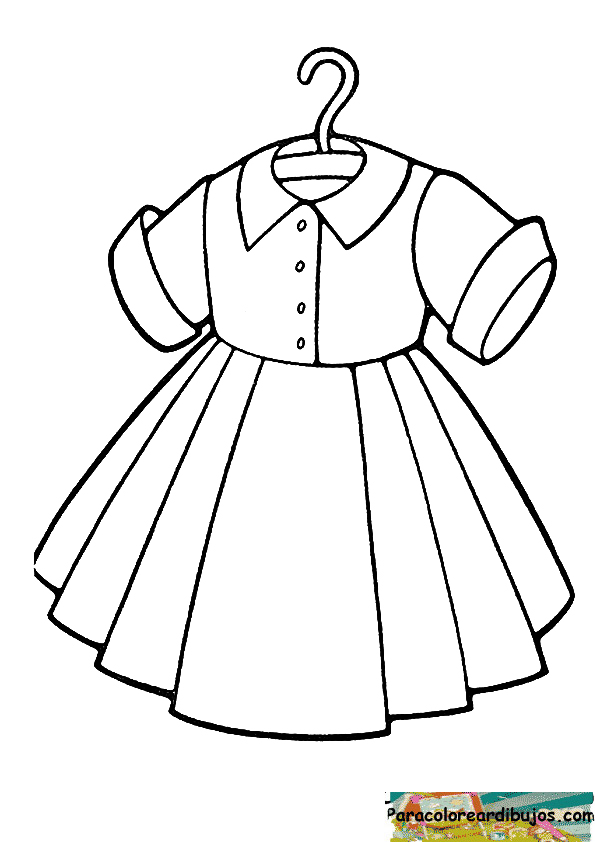 dibujo de vestido para colorear-Colorear dibujos