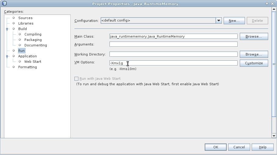 Java options trading