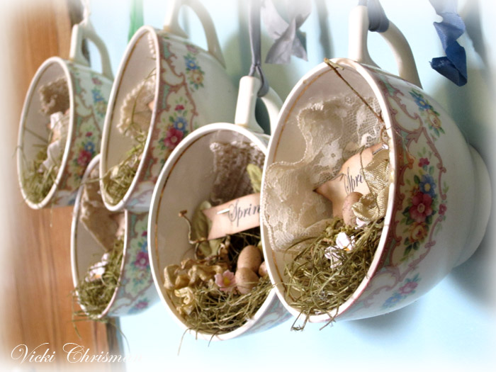 Pretty little Springy Tea Cups