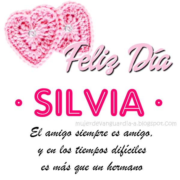 Imagen de Feliz Dia Amiga con frase cristiana de amistad y nombre SILVIA