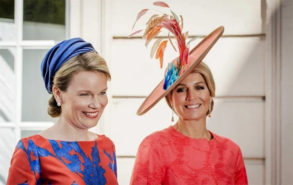 Queen Maxima of The Netherlands and Queen Mathilde of Belgium opened the exhibition of the Flemish Vormidable Contemporary Flemish Sculpture