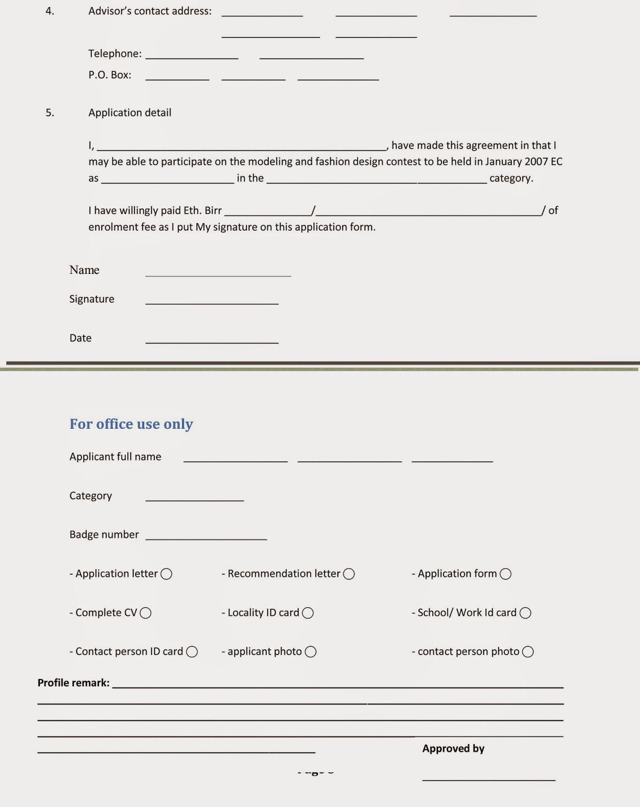 Adama Annual Modeling & Fashion Design Contest, 2007 E.C Designers