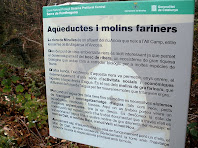 Plafó informatiu sobre l'aqüeducte del Pont del Rec Plafó informatiu sobre l'aqüeducte del Pont del Rec