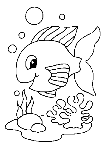 Fish Coloring Pages on Free Animal Printable Fish Coloring Books