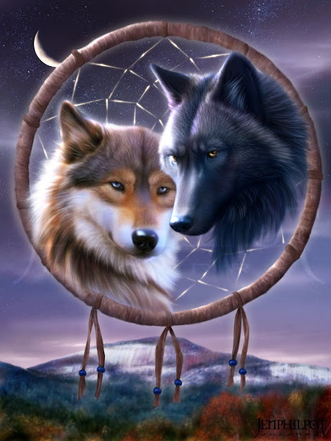 wolves and dreamcatcher
