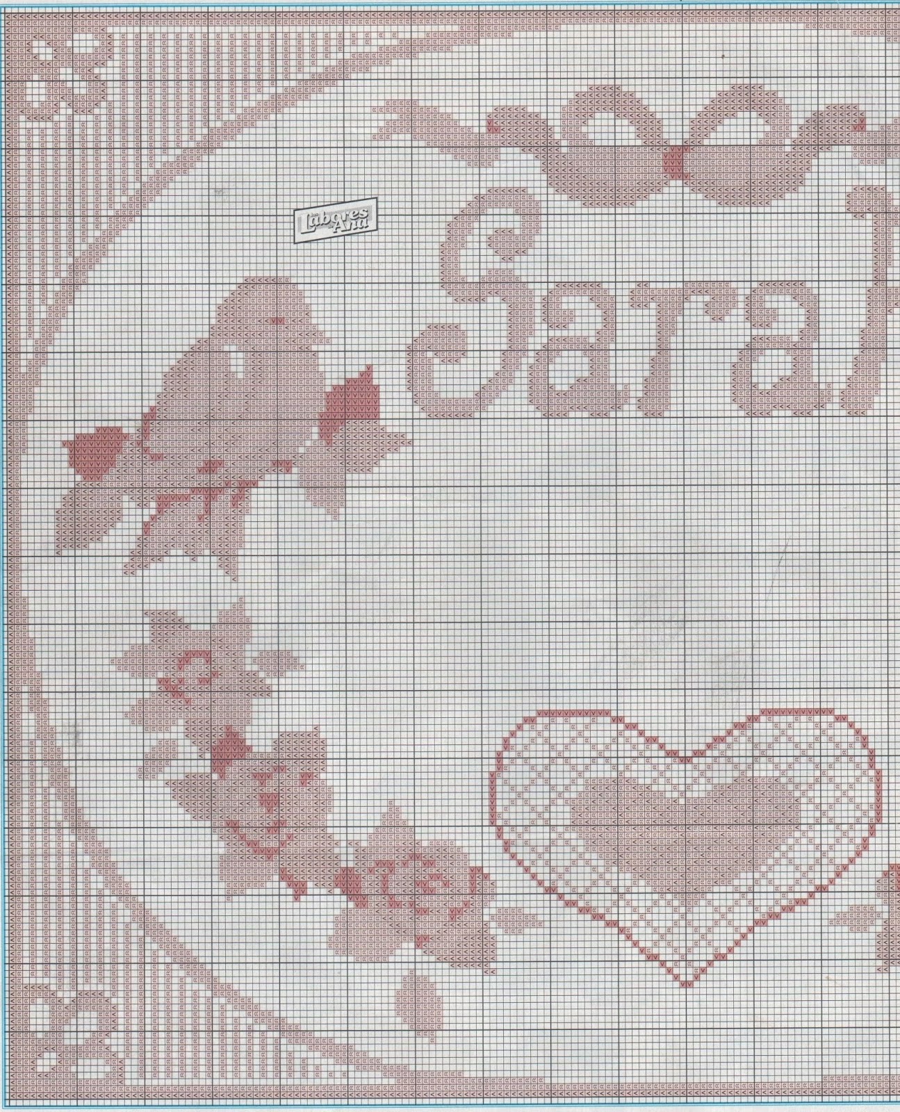 Las labores de mi madre: Patrones natalicios a punto de cruz