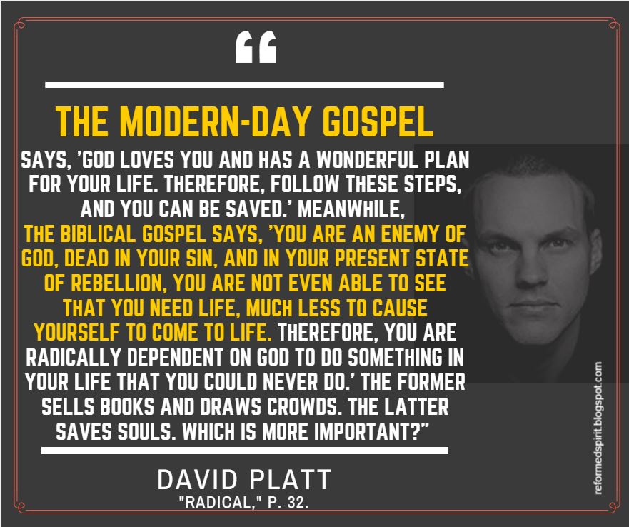 An awesome quote by David Platt Christian apologetics